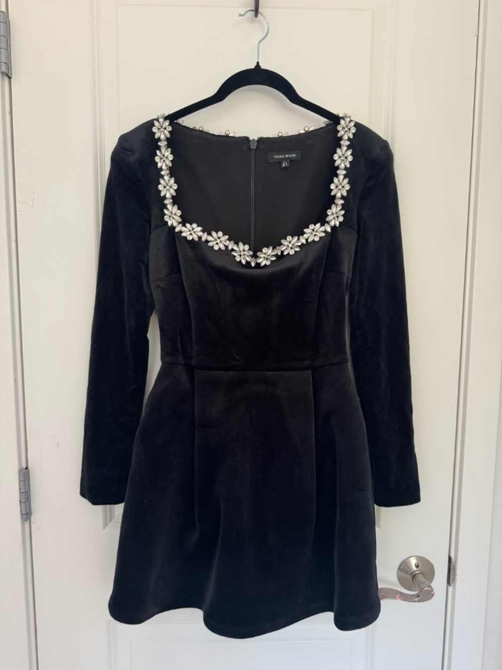 Nadine Merabi Kimberly Black Dress-Velvet-Like brand new-Size Small/4
